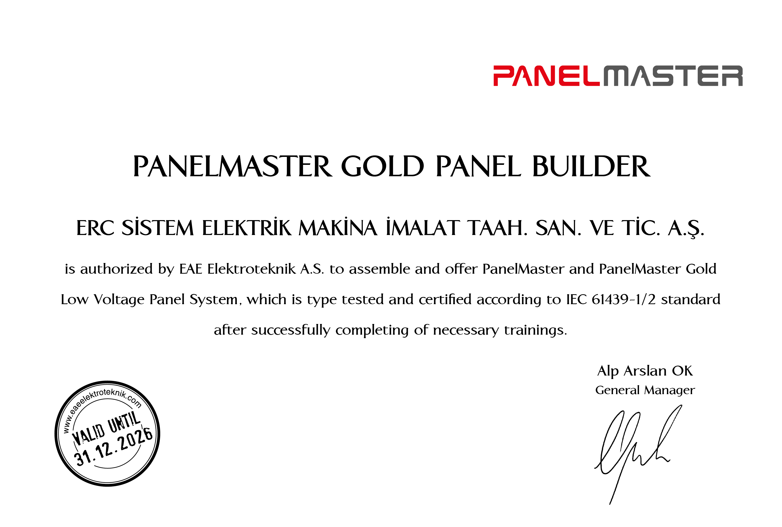 EAE PanelMaster Gold Partner